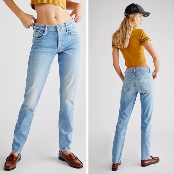 MOTHER Denim - Mother Jeans The Stinger Flood Straight Leg Jeans Camera Obscura Blue 25 NWT NEW